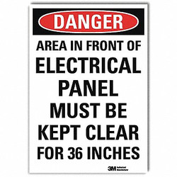 Lyle Danger Sign,10inx7in,Reflective Sheeting U1-1083-RD_7X10