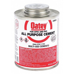 Oatey Pipe Cement,16 fl oz,Clear 30834