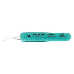 Excelta Tweezer,Curved Fine,5 in. L,SS 7-SA-ET