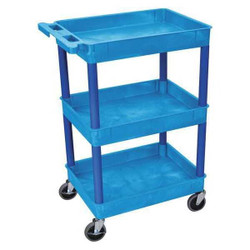 Manufacturer Varies Utility Cart,300 lb. Cap.,PE,2 Shelves BUSTC111BU