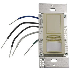 Lutron Occ Snsr,PIR/Usonic,120-277V AC,Ivory MS-B102-IV