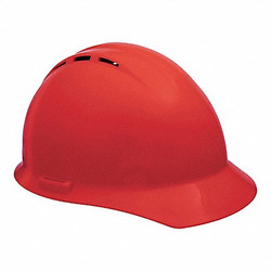 Erb Safety Hard Hat,Type 1, Class C,Ratchet,Red 19454
