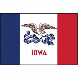 Nylglo Iowa State Flag,3x5 Ft 141760