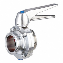 Sim Supply Butterfly Valve,2-1/2" Tube Size,Clamp  51C2.5MS/STH