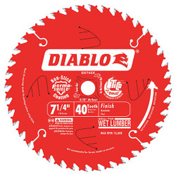 Diablo CircularSawBlade,Carbide,Dia:7.25" D0740X