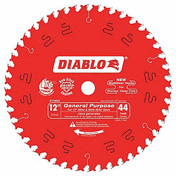Diablo Circular Saw Blade,12 in Blade,44 Teeth D1244X
