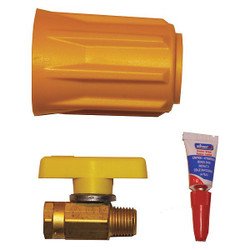 Ideal Warehouse Innovations Propane Valve,Plastic,Yellow,5 7/8" W 70-1104