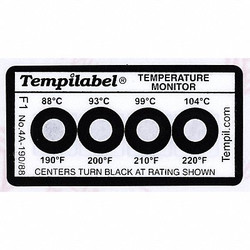 Tempil Non-Reversible Temp Indicator,Strip,PK10 26703