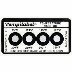 Tempil Non-Reversible Temp Indicator,Strip,PK10 26708