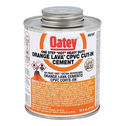 Oatey Pipe Cement,16 fl oz,Orange 32167