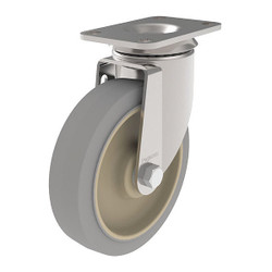 Sim Supply NSF-Listed Plate Caster,Swivel,325 lb.  P12S-PRP050B-12