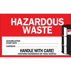 Brady DOT Handling Label,Waste,6" W,PK100 60445