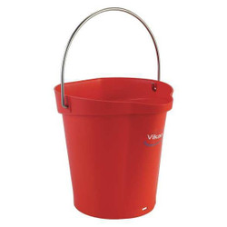 Vikan Hygienic Bucket,1 1/2 gal,Red 56884