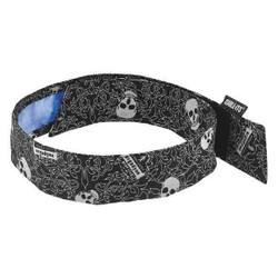 Ergodyne Evaporative Cooling Bandana,Black/White 6705CT
