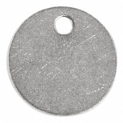 Sim Supply Blank Tag,Alum,1in H,1in W,Silver,PK100  41821