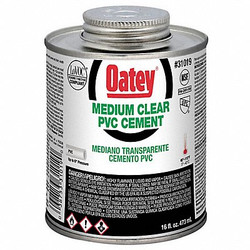 Oatey Pipe Cement,16 fl oz,Clear 31019