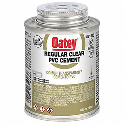 Oatey Pipe Cement,8 fl oz,Clear 31013