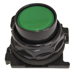 Eaton Flush Push Button,Green,Non-Illum,30mm E34PB3