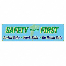 Accuform Safety Banner,28in x 96in,Poly Sheeting  MBR833