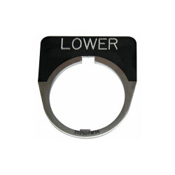 Eaton LegendPlate,Lower,White/Black,Half-Round 10250TM23