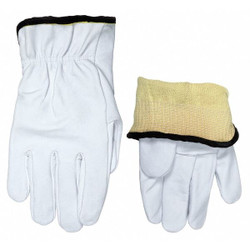 Mcr Safety Leather Gloves,White,XL,PR 3601KXL