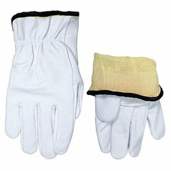 Mcr Safety Leather Gloves,White,XL,PR 3601KXL