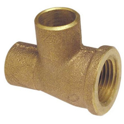 Nibco Reducing Tee,LL Cast Bronze,1",CxFNPTxC 714RR-LF 1X1/2X1