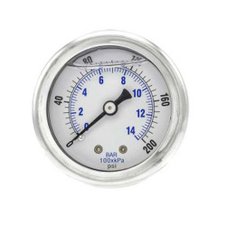 Pic Gauges Pressure Gauge,1/8 in. NPT,2 in. 202L-208G