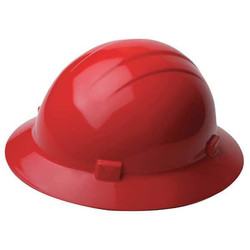 Erb Safety Hard Hat,Type 1, Class E,Ratchet,Red 19224