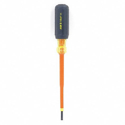 Ideal Insulatd Screwdriver,Slotted,1/8x4",Rnd 35-9149