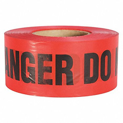 Quest Barricade Tape, Red, 1,000 ft L, 3 in R175M31000D-12