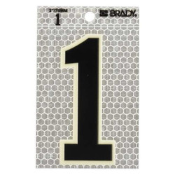 Brady Ultra Reflective Numbers,1,PK10  3010-1