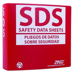 Zing GHS SDS Binder,3 in.,Bilingual 6035