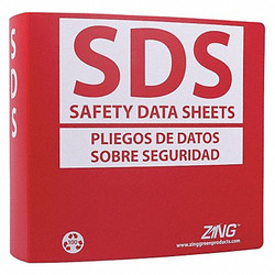 Zing GHS SDS Binder,3 in.,Bilingual  6035
