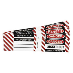 Brady Padlock Label,3/4 inx4 1/2 in,Vinyl,PK6 50280