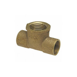 Nibco Reducing Tee,Cast Bronze,1",CxCxFNPT 712R 1X1X1/2