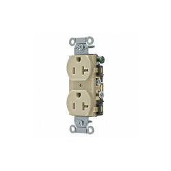 Sim Supply Receptacle,Ivory,20A,125VAC,Side Winning  CRS20I