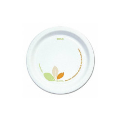 Sim Supply Disposable Paper Plate,6 in,White,PK500  OFMP6-J7234