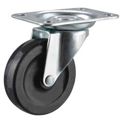Manufacturer Varies Plate Caster,Swivel,Rubber,3 13/16"H P2S-R030D-12-001