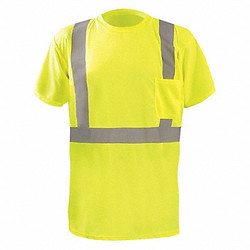 Occunomix Short Sleeve T-Shirt,2XL,ANSI Class 2 LUX-SSTP2BX-Y2X