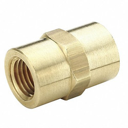 Parker Hex Coupling,Brass,3/8 in Pipe Size,FNPT 207P-6