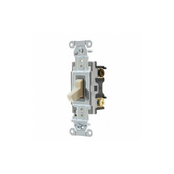Hubbell Wall Switch,Ivory,20 A;Back; Side,3-Way CSB320I