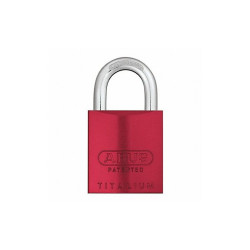 Abus Keyed Padlock, 29/32 in,Rectangle,Red 83AL-IC/40 Red