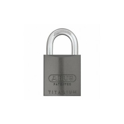 Abus Keyed Padlock, 29/32 in,Rectangle,Black 83AL-IC/40 Titanium