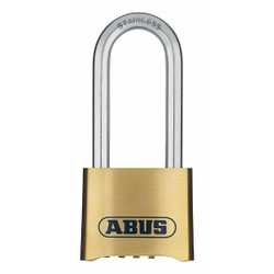 Abus Combination Padlock,2 in,Rectangle,Gold 180IBHB/50