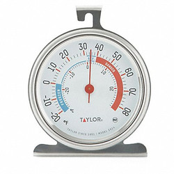 Taylor Refrigerator/Freezer Thermometer,3 1/4"L 5924