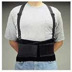 Allegro Industries Back Support w/Suspenders,Black,L 7170