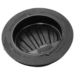 Rectorseal Drain,4 in. Pipe dia.,Black,Trap Seal 97044