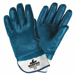 Mcr Safety Chemical Gloves,L,Rough,Nitrile,PK12  9761R