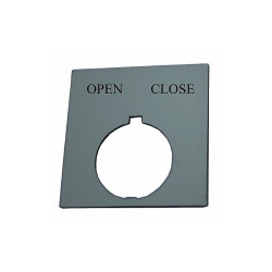 Eaton Legend Plate,Square,Open Close,Black HT8SP43